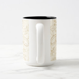Bruid Bruidegom Cadeau Aquarel Salie Groen Botan Tweekleurige Koffiemok