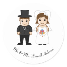 Bruid & bruidegom - Circle Sticker