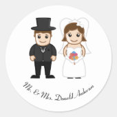 Bruid & bruidegom - Circle Sticker (Voorkant)