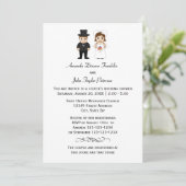 Bruid & bruidegom - Couple's Shower Uitnodiging (Staand voorkant)