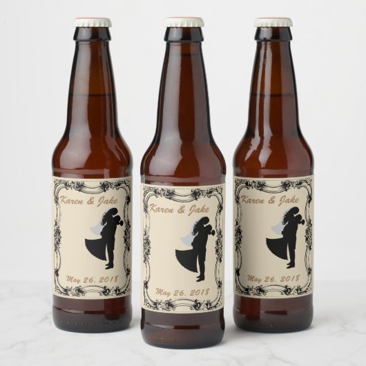 Bruid & bruidegom Custom Bier Fles Label Etiket (Flessen)