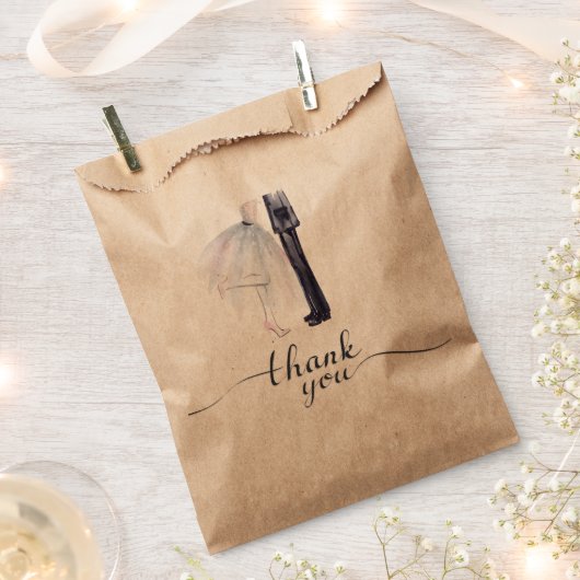 Bruid & Bruidegom Dank je tasje Bedankzakje (Geknipt)