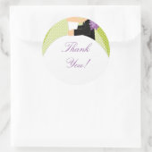 Bruid & bruidegom Dank u Sticker (Tas)