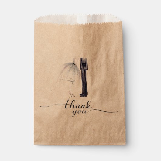 Bruid & Bruidegom Dans Bedankt tas Bedankzakje (Voorkant)