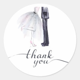 Bruid & Bruidegom Dans "Dank je wel" sticker