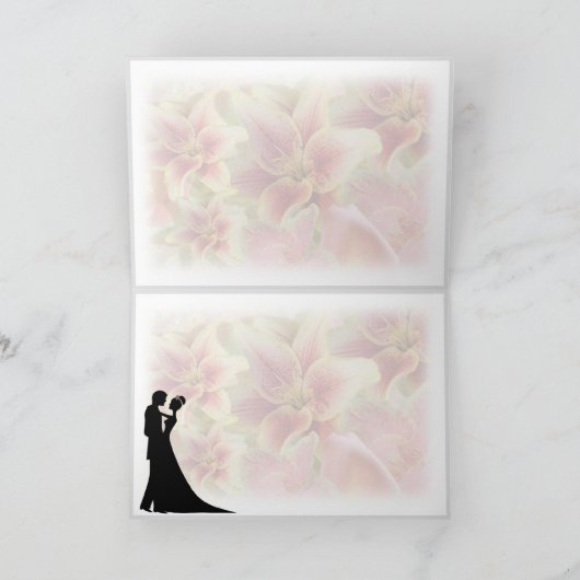 Bruid & Bruidegom Dansen Bloemkaart (Binnen)