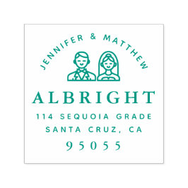 Bruid & bruidegom De Toekomst Mr & Mrs Retouradres Zelfinktende Stempel