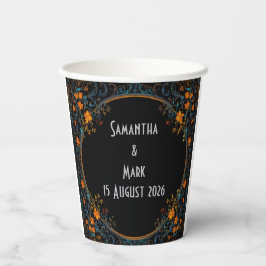 Bruid & bruidegom delicaat klassiek ontwerp papieren bekers