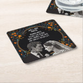 Bruid & bruidegom delicate klassieke kartonnen onderzetters (Schuin)