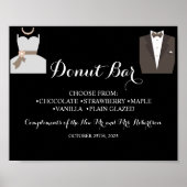 Bruid & Bruidegom Donut Bar Bruiloft Bridal Shower Poster (Voorkant)