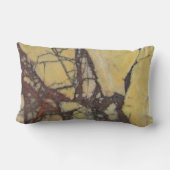 Bruid Bruidegom Edelsteen Geel Rood Marmer Aandenk Kussen (Achterkant)