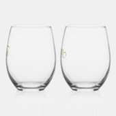 Bruid, bruidegom Elegante Gouden Typografie Wijnglas Zonder Voet (Links)