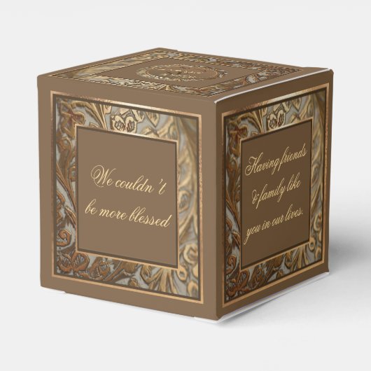 Bruid & bruidegom Favor Box voor speciale bruiloft Bedankdoosjes (Achterkant)