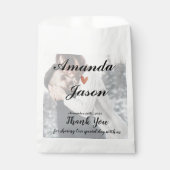 bruid bruidegom foto dank u bruiloft feest bedankzakje (Voorkant)