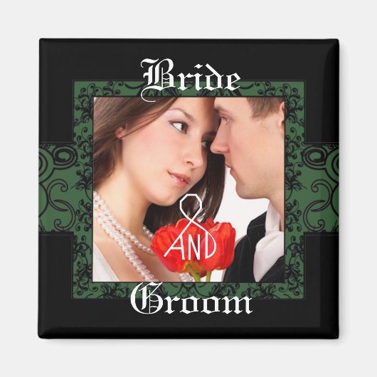 Bruid & Bruidegom Fotomagneet Magneet (Voorkant)