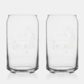 Bruid & bruidegom gepersonaliseerde heer & mevrouw blikvorm glas (Achterkant)