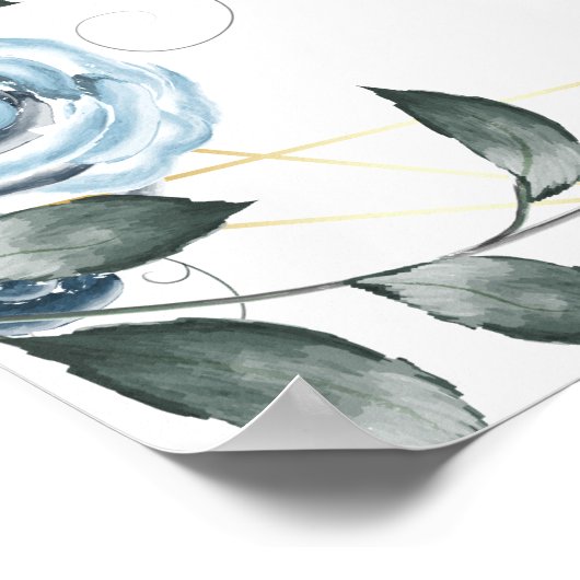 Bruid Bruidegom Handtekening Dranken Bar Menu Bord Poster (Hoek)