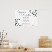 Bruid Bruidegom Handtekening Dranken Bar Menu Bord Poster (Keuken)