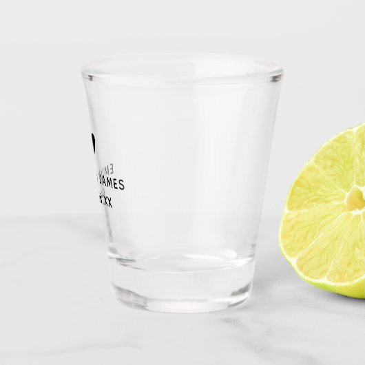 Bruid Bruidegom Hart Gift Verloving Huwelijksgunst Shot Glas (Rechts)