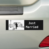 Bruid & Bruidegom Huwelijk Jaren 20 Bumpersticker (Op auto)