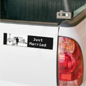 Bruid & Bruidegom Huwelijk Jaren 20 Bumpersticker (Op Truck)