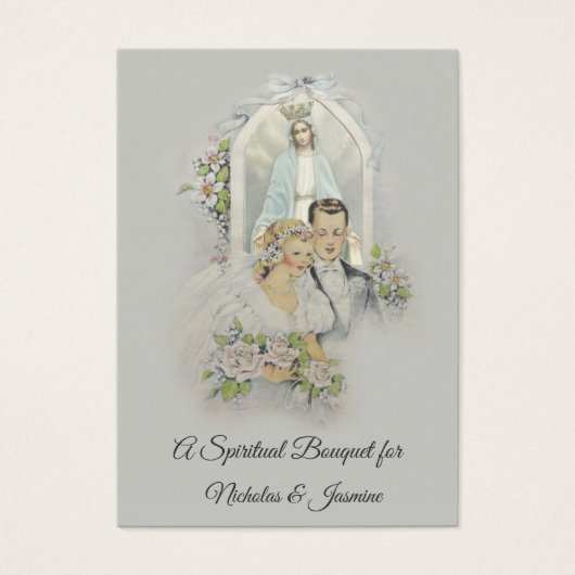 Bruid & bruidegom Huwelijk Spiritueel Boeket Heili Visitekaartje (Voorkant)