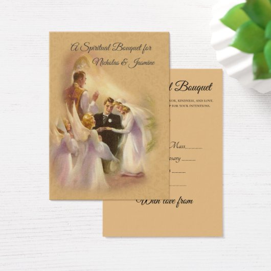 Bruid & bruidegom Huwelijk Spiritueel Boeket Heili Visitekaartje (Bureau)