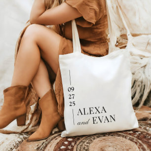 Bruid + Bruidegom Huwelijk Welkom Uitgeefzak  Tote Bag