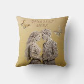 Bruid & Bruidegom Huwelijks Cadeaus Kussen (Achterkant)