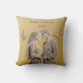 Bruid & Bruidegom Huwelijks Cadeaus Kussen (Voorkant)