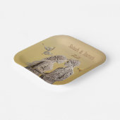 Bruid & bruidegom Huwelijkscadeaus Papieren Bordje (Gebogen)