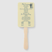  bruid bruidegom huwelijksceremonie programma handwaaier (Achterkant)