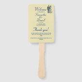  bruid bruidegom huwelijksceremonie programma handwaaier (Voorkant)