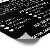 Bruid & Bruidegom, Huwelijksfeest Planner Reclame Poster (Hoek)