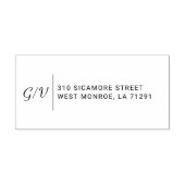 Bruid & Bruidegom Initiaal Retouradres Zelfinktende Stempel (Design)