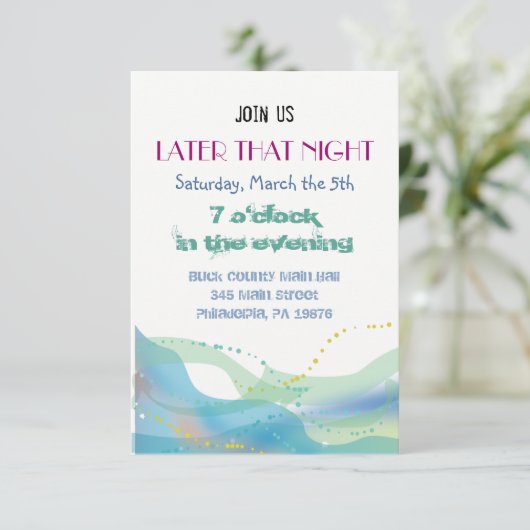 Bruid & Bruidegom Joodse bruiloft uitnodiging Part (Staand voorkant)