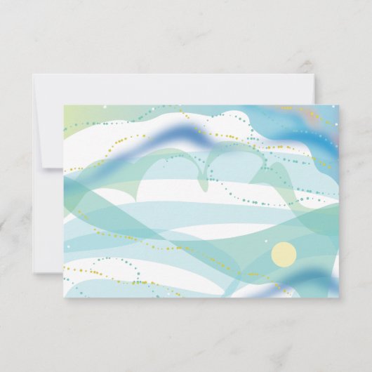 Bruid & Bruidegom Joodse bruiloft uitnodiging Part (Achterkant)