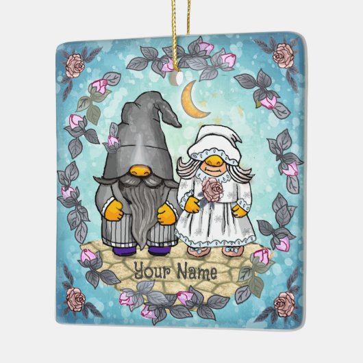 Bruid & Bruidegom kabouter Keramisch Ornament (Links)