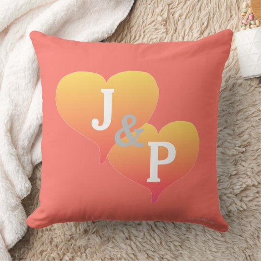 bruid bruidegom koraal turquoise omkeerbaar kussen (Deken)