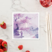 Bruid & Bruidegom Lavendel Theme Wedding Servet (Insitu)