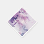 Bruid & Bruidegom Lavendel Theme Wedding Servet (Hoek)