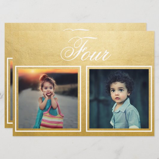 Bruid Bruidegom Leeftijd Elegant Klasse Gouden Taf Kaart (Voorkant / Achterkant)