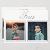 Bruid Bruidegom Leeftijd Elegant Klasse Zilver Taf Kaart (Voorkant / Achterkant)