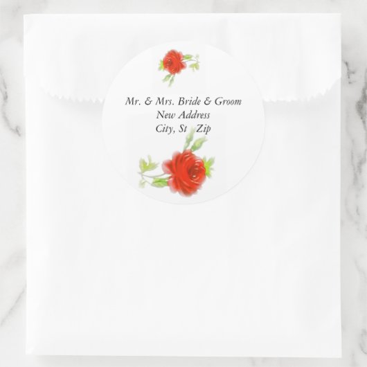 Bruid & bruidegom Mailing Labels Sjabloon (Tas)