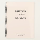 Bruid & bruidegom Minimalistisch Modern Blush Roze Planner (Voorkant)