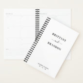 Bruid & bruidegom Minimalistische moderne bruiloft Planner (Display)