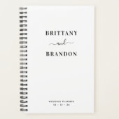 Bruid & bruidegom Minimalistische moderne bruiloft Planner (Voorkant)