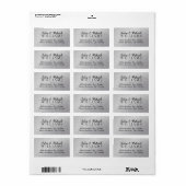 Bruid bruidegom namen Home Adres Label Faux Silver (Full Sheet)