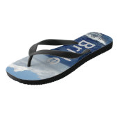 bruid bruidegom oceaan golven blauwe lucht teenslippers (Schuin)