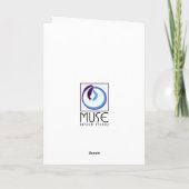 Bruid & bruidegom omhelzing - Cream Bedankkaart (Achterkant)